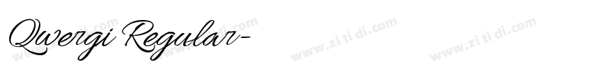 Qwergi Regular字体转换